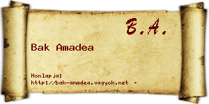 Bak Amadea névjegykártya